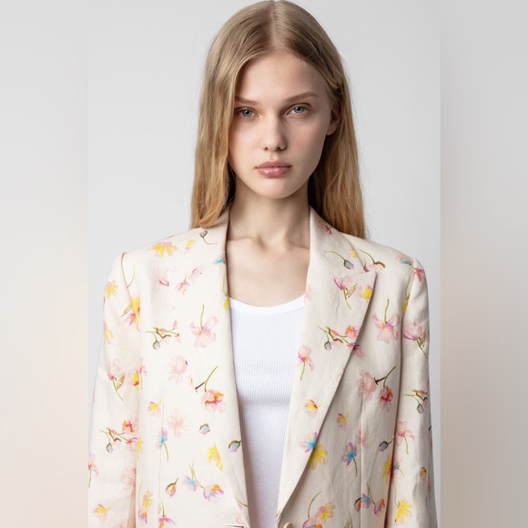 NWT $598 Zadig & Voltaire Vegy Lin Courtney Jacket Blazer - Picture 2 of 7